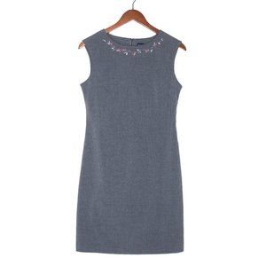 GAP Grey Dress w/ Floral Collar